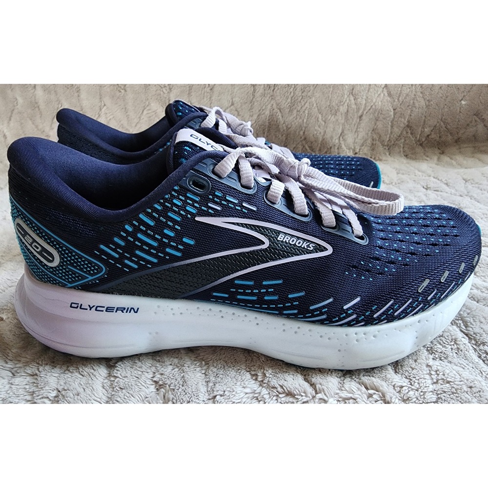 Brooks Glycerin 20 Womens Running Shoes Navy Blue Purple 1203691B499 Size 6.5